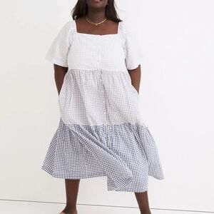 Madewell Gingham Midi Dress